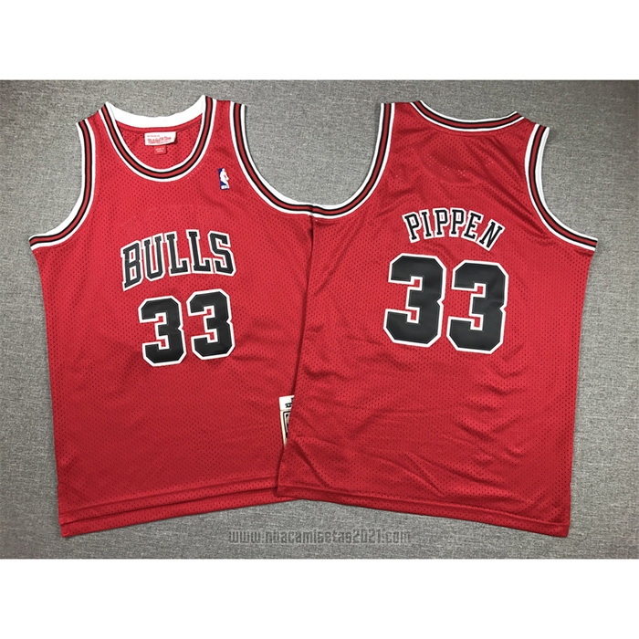 Camiseta Nino Chicago Bulls Scottie Pippen #33 Mitchell & Ness 1997-98 Rojo
